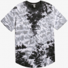 black and grey tie dye shirt